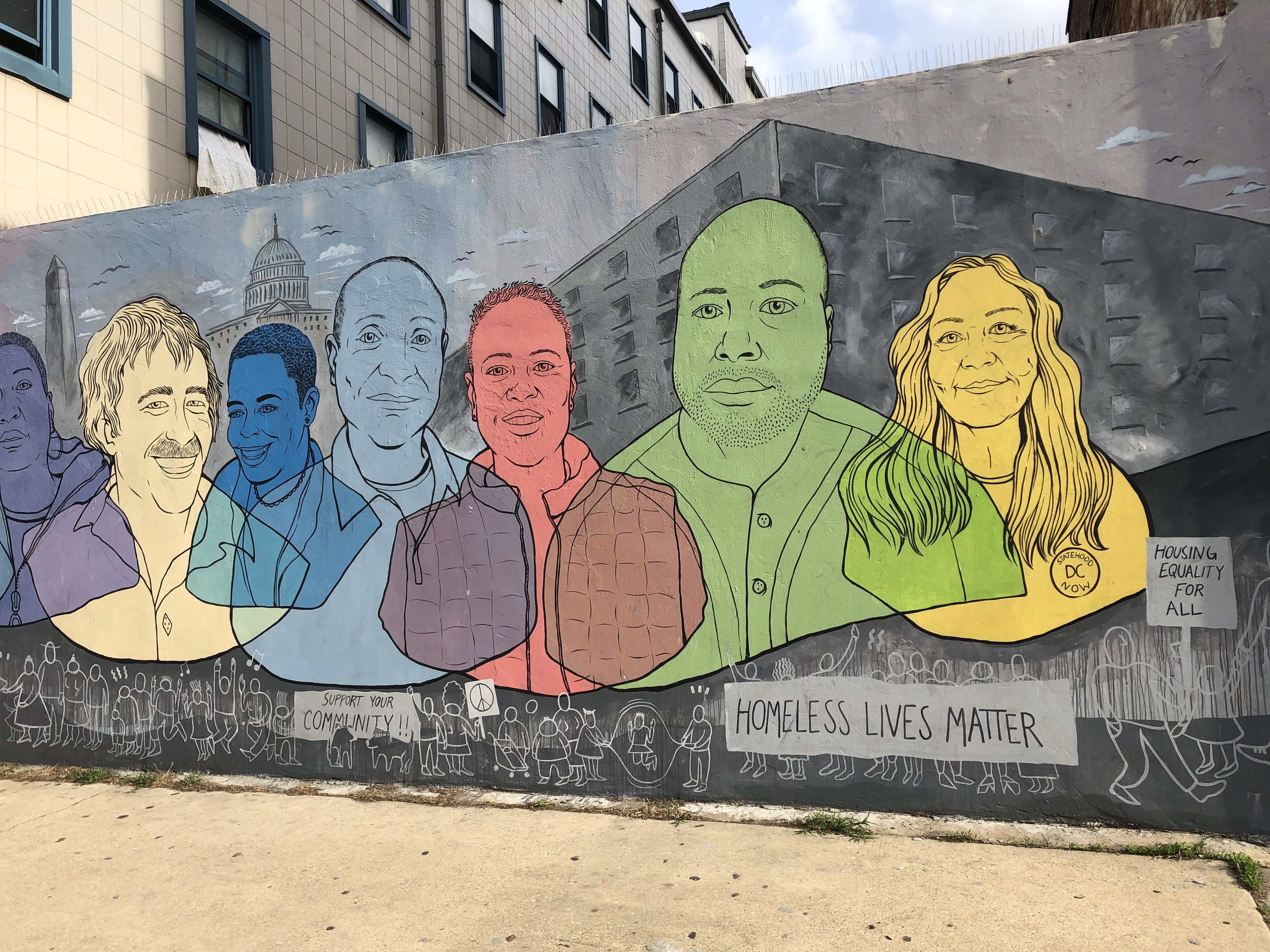 The Community for Creative Non-Violence mural