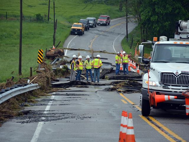 MDOT crew inspects Frederick County storm damage