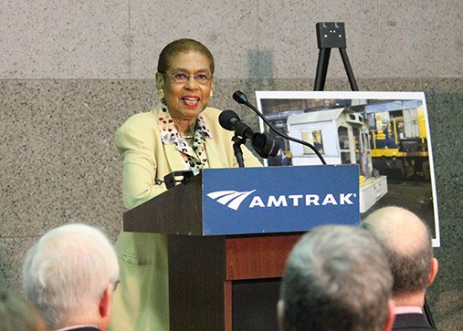 Eleanor Holmes Norton at Amtrak Switcher Unveiling